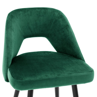 Bar Stool Avorio roche green velvet
