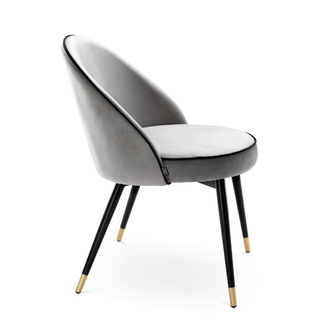 Dining Chair Cooper roche light grey velvet set of 2
