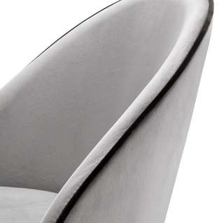 Dining Chair Cooper roche light grey velvet set of 2