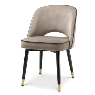 Dining Chair Cliff savona greige velvet set of 2