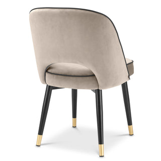 Dining Chair Cliff savona greige velvet set of 2