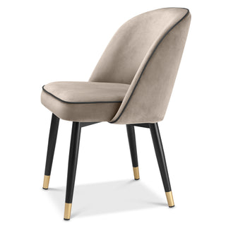 Dining Chair Cliff savona greige velvet set of 2