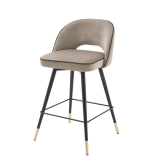 Counter Stool Cliff savona greige velvet set of 2