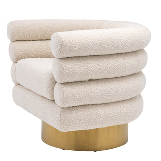 Swivel Chair Maguire bouclé cream