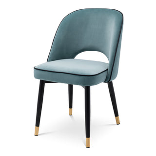 Dining Chair Cliff savona blue velvet set of 2