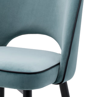 Dining Chair Cliff savona blue velvet set of 2