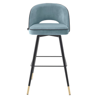 Counter Stool Cliff savona blue velvet set of 2