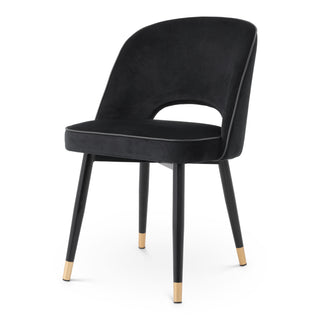 Dining Chair Cliff roche black velvet set of 2