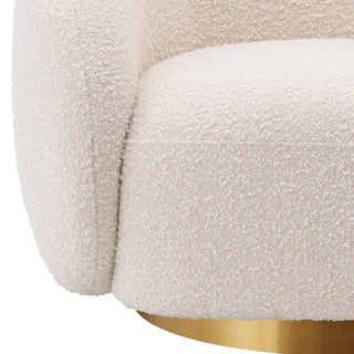 Swivel Chair Brice bouclé cream