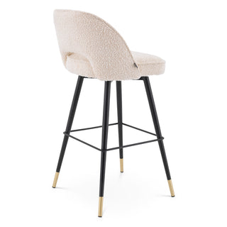 Bar Stool Cliff bouclé cream set of 2