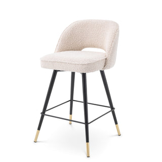 Counter Stool Cliff bouclé cream set of 2