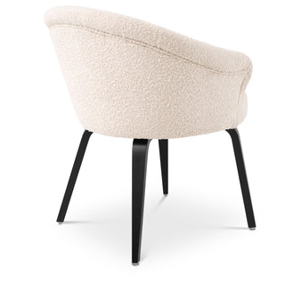 Dining Chair Moretti bouclé cream