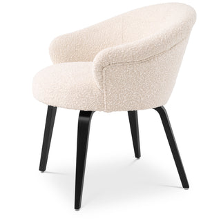 Dining Chair Moretti bouclé cream