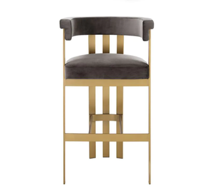 Bar Stool Clubhouse savona grey velvet