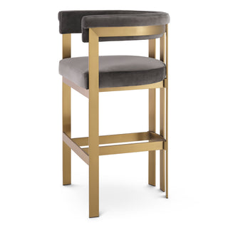 Bar Stool Clubhouse savona grey velvet