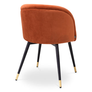 Dining Chair Chloé savona orange velvet set of 2