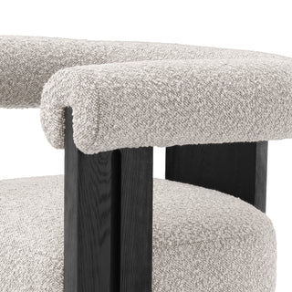 Dining Chair Percy bouclé grey