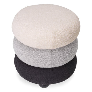 Stool Tulum bouclé cream grey black
