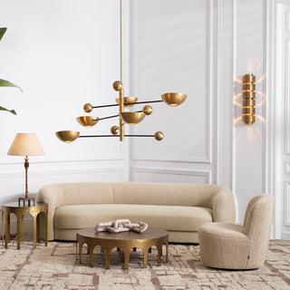 Boucle Curved Sofa Blaine