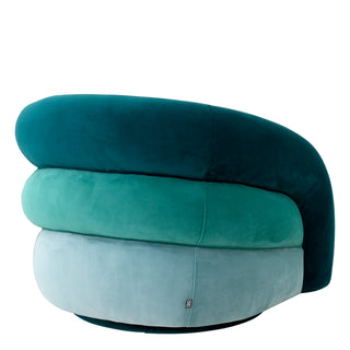 Swivel Chair Novelle savona sea green velvet