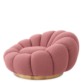 Swivel Chair Mello bouclé rose