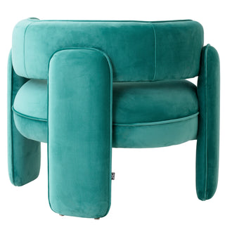 Chair Chaplin savona turquoise velvet