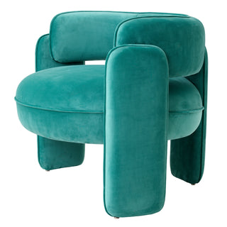 Chair Chaplin savona turquoise velvet