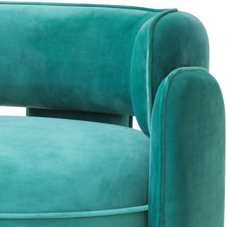Chair Chaplin savona turquoise velvet