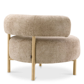 Chair Thompson lyssa sand brushed brass finish