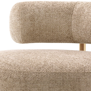 Chair Thompson lyssa sand brushed brass finish