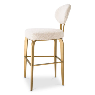Counter Stool Dorrego bouclé cream