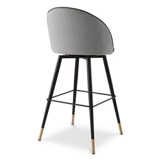 Bar Stool Cooper roche light grey velvet set of 2