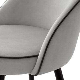 Bar Stool Cooper roche light grey velvet set of 2