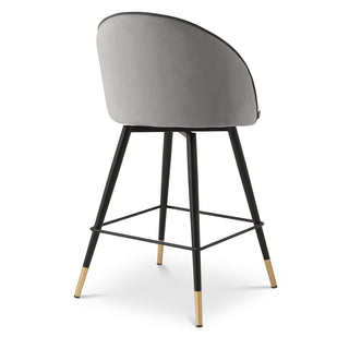 Counter Stool Cooper roche light grey velvet set of 2