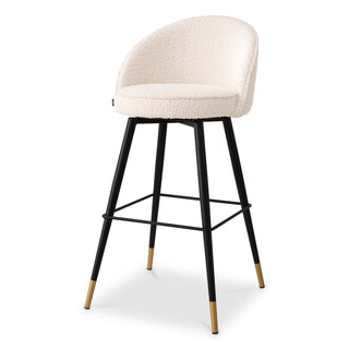 Bar Stool Cooper bouclé cream set of 2