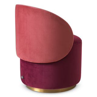 Low Dining Chair Greer savona bordeaux velvet