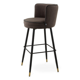 Bar Stool Grenada savona grey velvet