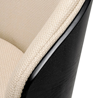 Dining Chair Camerota walnut finish sabino beige