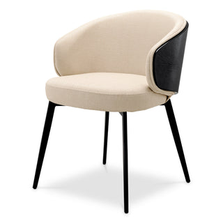 Dining Chair Camerota walnut finish sabino beige