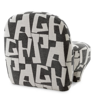 Upholstered Black Accent Chair Lugo