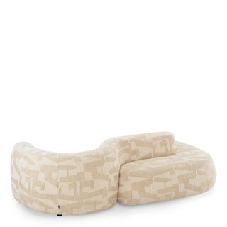Geometric Pattern Curved Sofa Julita