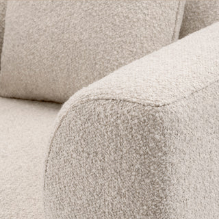 Chair Brannan bouclé chalk white