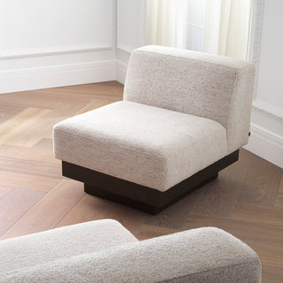 Chair Bastion seashell off-white charcoal veneer