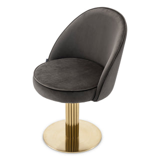 Dining Chair Dorland roche dark grey velvet
