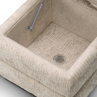 Stool Valmont creststone beige ebony finish