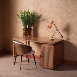 Dining Chair Camerota walnut finish sabino beige