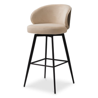 Metal Frame Bar Stool Camerota Sabino Beige