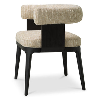 Dining Chair Dubois black oak veneer bouclé sonata cream