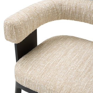 Dining Chair Dubois black oak veneer bouclé sonata cream