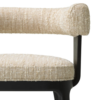 Dining Chair Dubois black oak veneer bouclé sonata cream